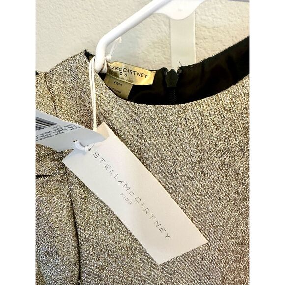 NWT Stella McCartney gold glittery jumpsuit Size 4 - Picture 5 of 5